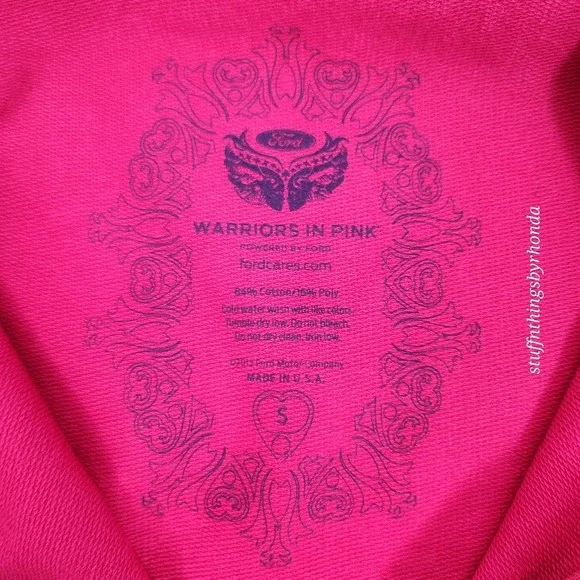 WARRIOR IN PINK Sweatshirt Women's S Pink Hoodie Full Zip Funky/Grudge/Y2K/Retro - Picture 3 of 6